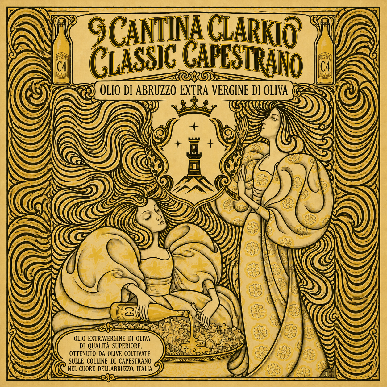 Cantina Clarkio Classic Capestrano — Jugendstil Poster